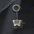 Portachiavi a fisarmonica in acciaio inossidabile argento con misure 23x30mm - Fisarmonica