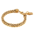 Pulsera para hombre de acero inoxidable dorado con diseño trenzado y cierre de langosta - Estilo A / Dorado