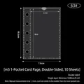 Single pocket M5 photo sleeve variant, double-sided transparent 10-piece insert set - M5 1-Pocket Double-Sided Pages 10 Sheets 63#