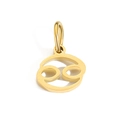 Goldener Edelstahl Krebs Sternzeichen Anhänger für DIY Schmuck auf weißem Grund - Krebs (Gold)