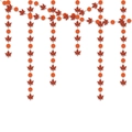 Ghirlande di foglie d'acero e cerchi per decorazione murale per festa del Ringraziamento - 3 Metri / Cerchio Arancione da 5cm + Ghirlanda di Foglie di Acero Marrone Rossastro da 7cm