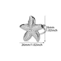 Guida alle dimensioni dell'anello a stella marina con misure di 26 mm x 26 mm - Anello Stella Marina Grande Argento (P88JZ6739)