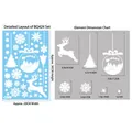 White Christmas window decals set with reindeer, snowflake and ornament balls - BQ424 Ball & Reindeer