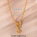 Detail der 18k vergoldeten Evil Eye Halskette mit Maßen von 52cm Länge und 23g Gewicht - Herz-Böser Blick Anhänger / Antikgold