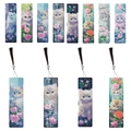 8-piece set of DIY diamond painting bookmarks with colorful cat and flower motifs - Cat And Flower Bookmarks