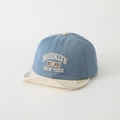 Detailed close-up of blue and white baby baseball cap with Brooklyn embroidery - 50cm (1-3 Years) / BROOKLYN - Blue