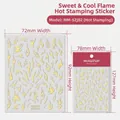 Adesivi per unghie 3D con motivo a fiamma dorata MM-SZJ02 con confezione - Fiamma Dolce E Fredda (MM-SZJ02) - Doratura a caldo