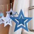 Stelle blu glitterate decorative con design traforato per feste e matrimoni - Blu