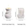 Detailed view of spiral candle silicone mold with finished twisted wax candle model - Spiral Candlestick Flowerpot Silicone Mold