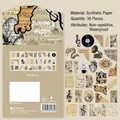 Waterproof vintage music stickers set with vinyl records and gramophones for scrapbooking - XCC039 Retro Movement - 30 Sheets/Pack