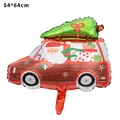 Santa Claus driving a red car foil balloon for Christmas party decor, 54x64cm size - Christmas Truck / 54x64cm