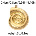 Ciondolo a conchiglia a spirale in acciaio inossidabile 304 dorato per gioielli - Conchiglia Piccola / Oro