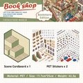 Kit de pegatinas 3D miniatura de librería DIY en PET para álbumes de recortes creativos - Librería (Mundo de Fantasía)