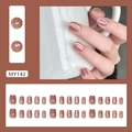 Transparante cat eye plaknagels in diep mauve met magnetisch glanseffect MY142 - MY142 Icy Pruim (Lijm Type)