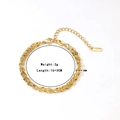 Bracelet chaîne minimaliste en titane doré, largeur 4mm, longueur réglable 16+3cm - 16+3cm/Largeur 4mm / Or - Bracelet