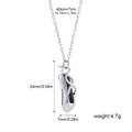 Detailsicht der Ballettschuh-Halskette in Silber mit 24x7mm Anhänger und 40cm Kette - Silber