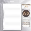 A5 ruled spiral notebook with translucent PP cover 80 sheets 140x202mm for students - Lined / A5 / Side-flip