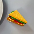 Funny simulation sandwich hair clip with realistic resin textures and metal duckbill clip - Layered Sandwich