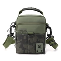 Borsa a tracolla tattica verde militare con motivo mimetico e manico per uomini - Verde Militare