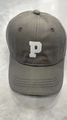 Kids baseball cap in dark grey cotton fabric with white embroidered letter P detail - Kids (2-8 Years) / P Letter Dark Gray