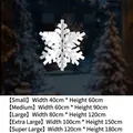 Stickers de fenêtre flocon de neige Noël statiques avec texte 2026 en tailles variées - Petit [40*60CM]