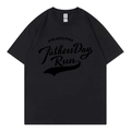 Classic black short-sleeve cotton T-shirt with Philadelphia Fathers Day Run lettering - Black 318