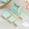 Tiffany blue jewelry drawer box set and matching gift bag for necklaces and rings - 5*5*3.5CM / Blue Pink Drawer Box
