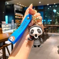 Blue horror movie keychain featuring Chucky strap and Ghostface figure charm pendant - Ghostface (B343-5) / Single Piece