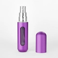 Portable 5ml refillable purple perfume atomizer spray bottle with viewing window - Matte Purple