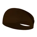 Cinta elástica ancha de punto para deporte y yoga en un acabado color marrón oscuro - Café Oscuro