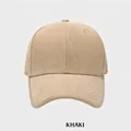 Casquette de baseball classique kaki avec visière incurvée et design à six pans - Régulier (56-60cm) / Kaki