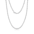 Detail of S925 sterling silver mariner link chain with S925 and ITALY engraved hallmark - Silver (2.6mm Width 55cm Length)