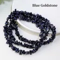 Irregular blue sandstone beads with a sparkling star effect for DIY jewelry making - Blue Goldstone (Circumference Approx. 80cm)