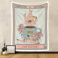 Arredamento accogliente con arazzo stile tarocchi, motivo caffè, luna e stelle - GT220101-10 (The Coffee/IV) / 73x95cm (Tessuto Spazzolato)
