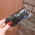 Bulk pack of durable black wavy hair ties made from high-elasticity knitted material - 20Pcs Pure Black (OPP Bag)