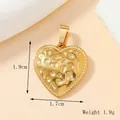 Goldener Herzanhänger mit Hammerschlag-Struktur, Gewicht 1,9g, Maße 1,9cm x 1,7cm - 73-Gold Großer Gehämmertes Herz Anhänger