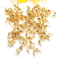 14k Gold gefüllte Klappkapseln mit Doppelösen für DIY Schmuckherstellung Zubehör - 3mm / 14K Gold