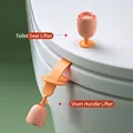 Orange tulip silicone toilet seat lifter set with suction cup and adjustable buckle strap - Tulip Set - Orange (Regular)