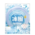 Reusable purple PCM cooling neck ring in retail packaging with ice graphics for summer - 18°C Chinese Gift Box / Purple