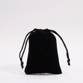 Black velvet drawstring pouch for Father's Day stainless steel keychain gift - Velvet Pouch