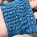 2-3mm square faceted blue apatite natural stone beads for DIY jewelry making - 36-Grade A Blue Apatite (Natural)