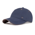 Cappellino da baseball blu navy classico con visiera curva e logo in metallo laterale - Blu navy
