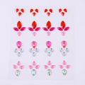 Colorful resin rhinestone face gems in teardrop and flower shapes for eye makeup - MX-03 Mixed Colors