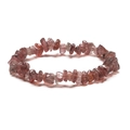 Macro shot of irregular natural strawberry quartz stone beads for handmade bracelet - Strawberry Quartz