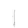 Silver 15cm stainless steel Yerba Mate straw spoon with filter head and 8g weight - 15cm-Silver Filtering Straw