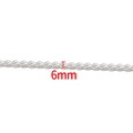 DIY stainless steel 6mm silver woven chain for necklaces and jewelry making - Hollow Pattern 3D Chain 6mm / Steel