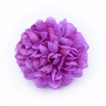 Artificial purple hydrangea flower head with layered fabric petals for DIY decor - Dark Purple