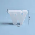 Transparante siliconen mal voor DIY hars hoofdletter W inclusief de afmetingen - Letter W