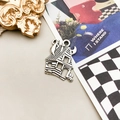 Vintage silver alloy cat and moon house pendant charm for DIY jewelry and necklaces - 1Pc Haunted House 16x23mm
