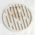 Round silicone cup coaster with grey marble texture and non-slip drainage design - Drain Style / Marble